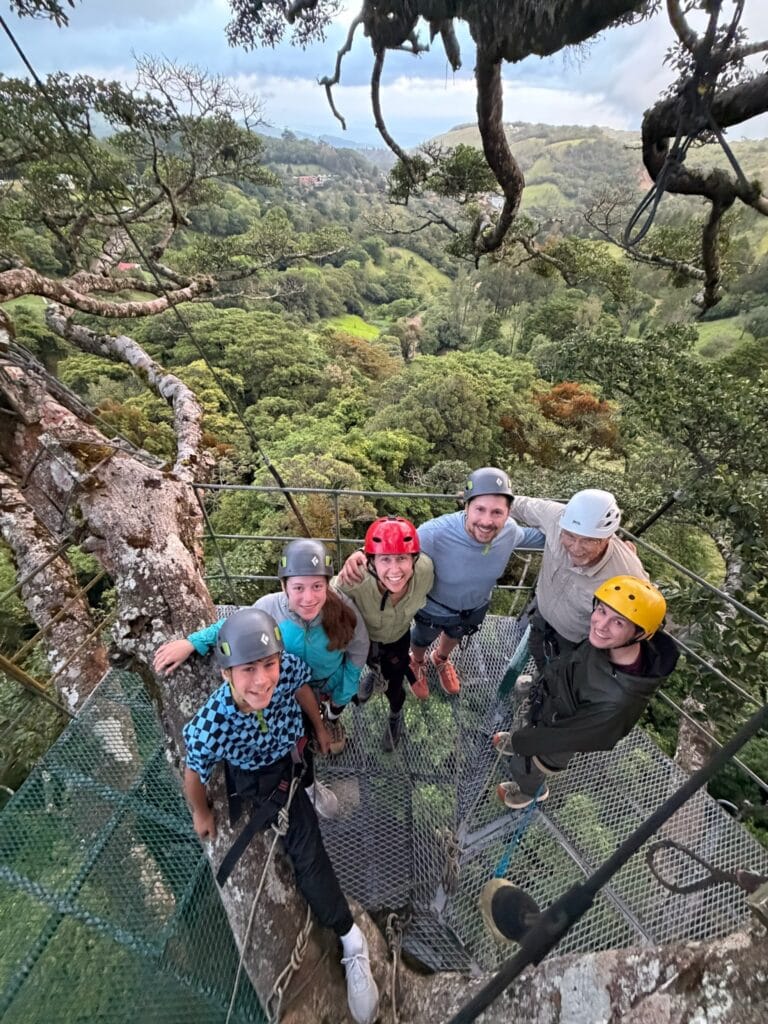 View from canopy tree climb at Finca Modelo Ecológica Monteverde Costa Rica