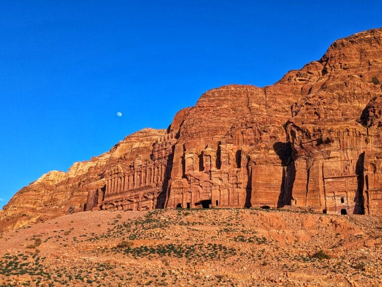 Nubian dwellings and moon visit petra jordan