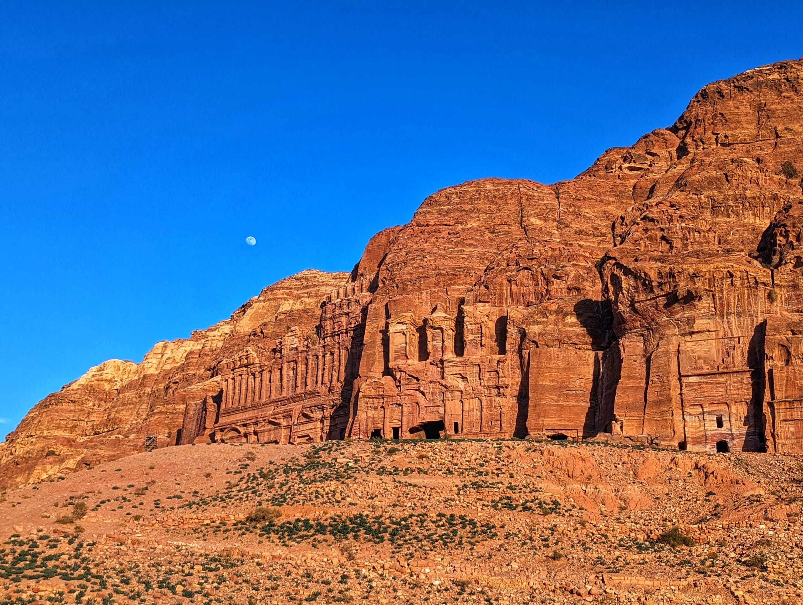 Nubian dwellings and moon visit petra jordan