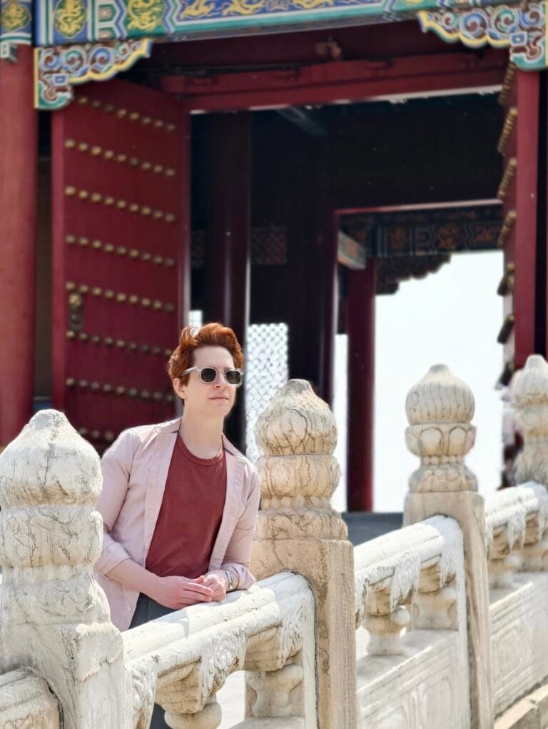 Scoot visiting the Forbidden City in Beijing, China
