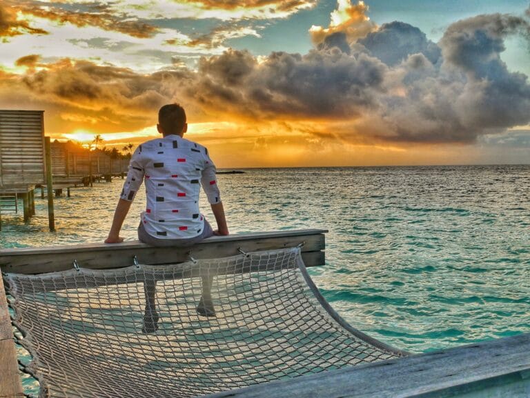 Best hotel in the Maldives hammock sunset