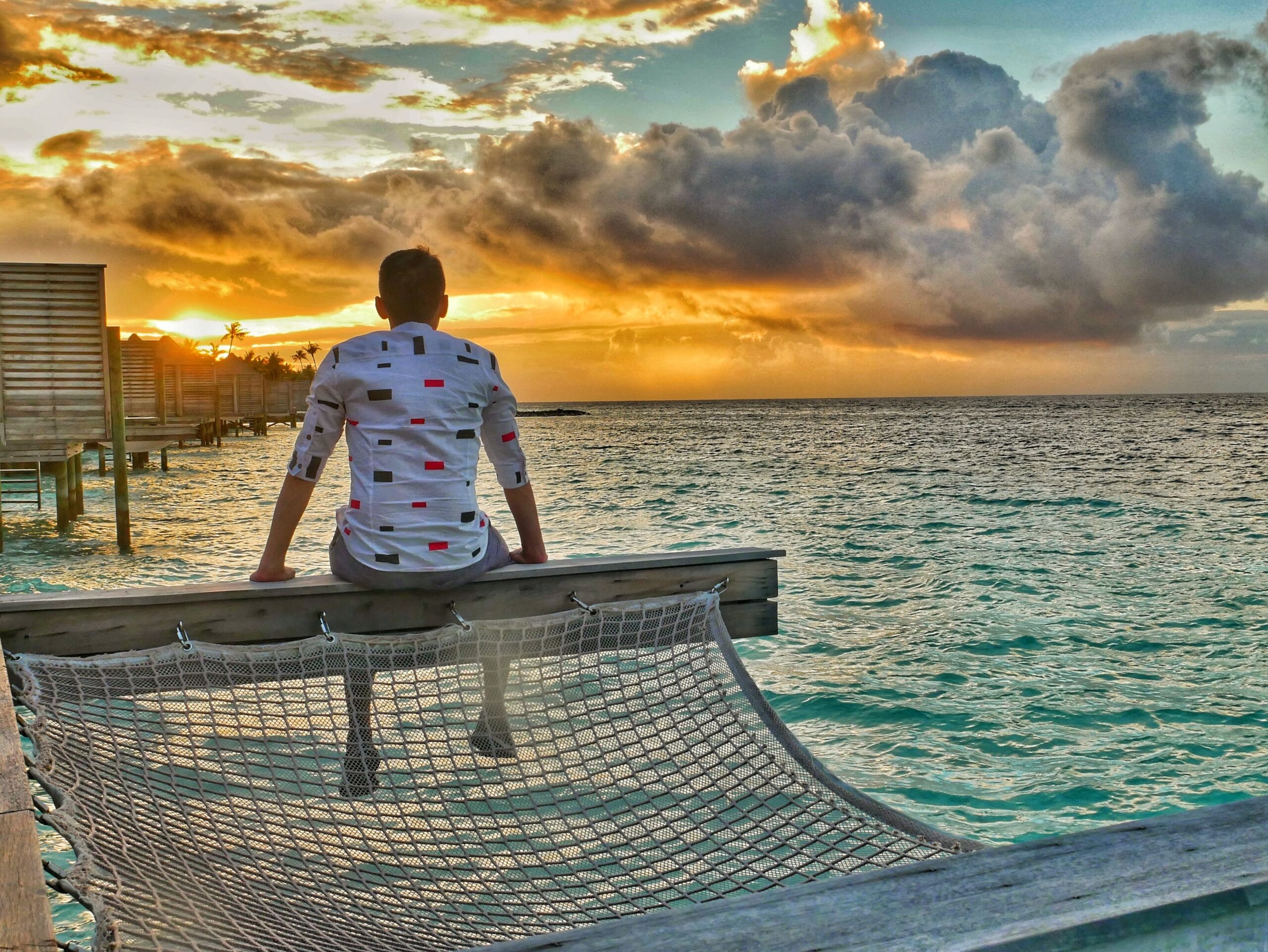 Best hotel in the Maldives hammock sunset