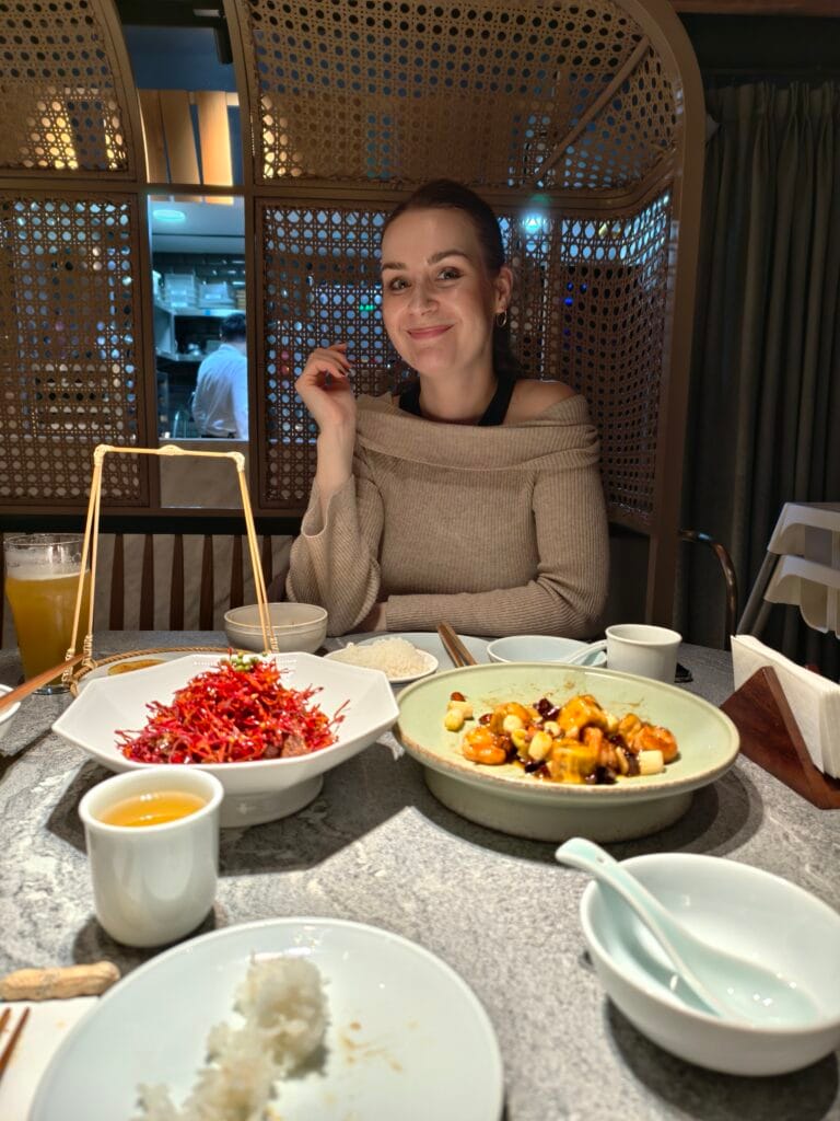 Z dining at an affordable Michelin stared restaurant in Chengdu, China