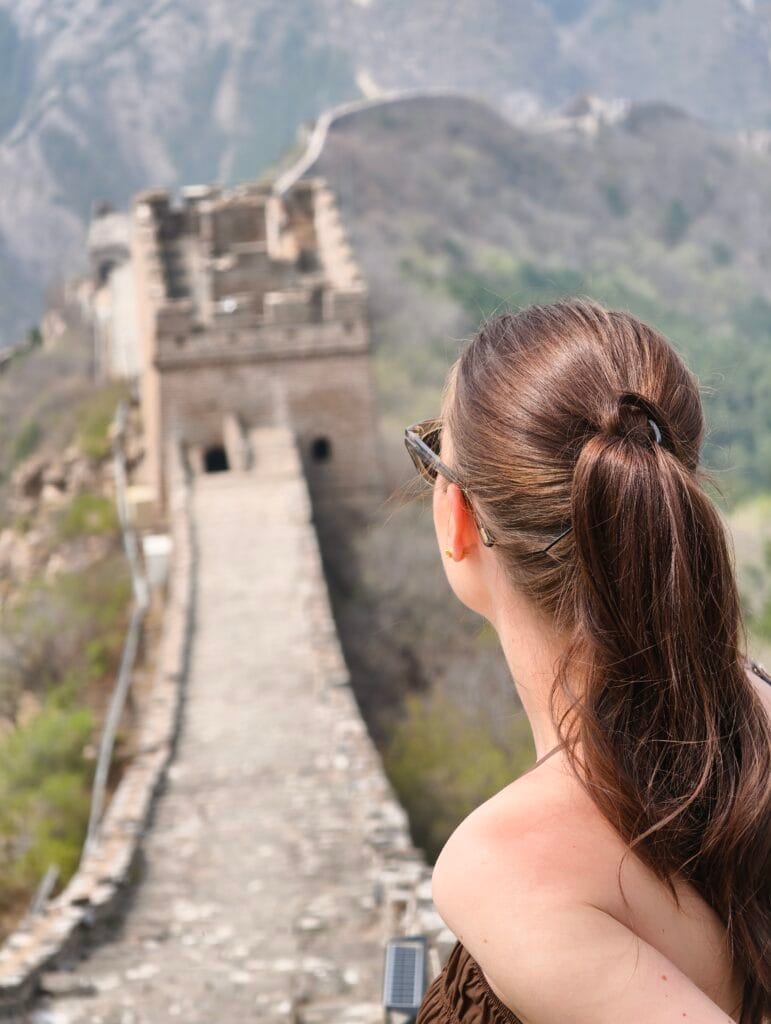 Z's portrait looking out on the least crowded section of the great wall of china, simatai